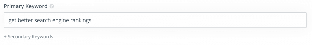 enter primary keyword here