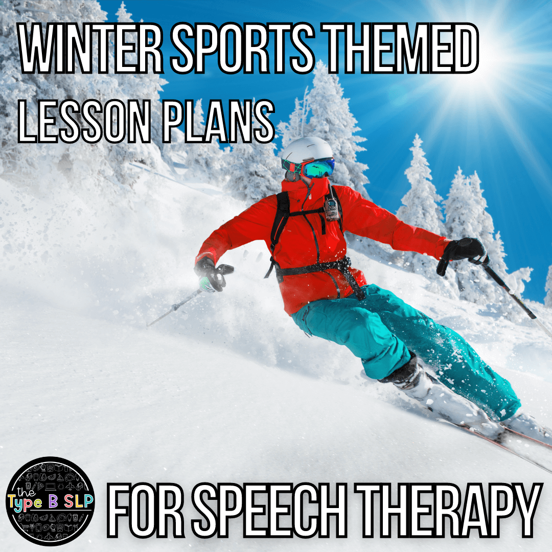 Winter Sports Themed Therapy Lesson Plans!