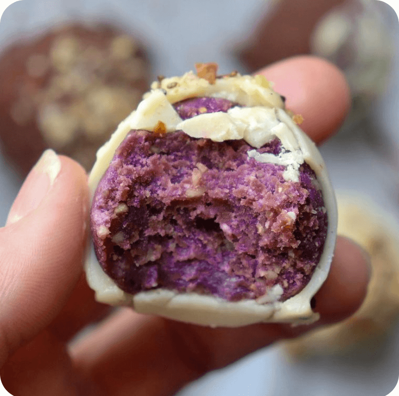 Purple Sweet Potato Truffles
