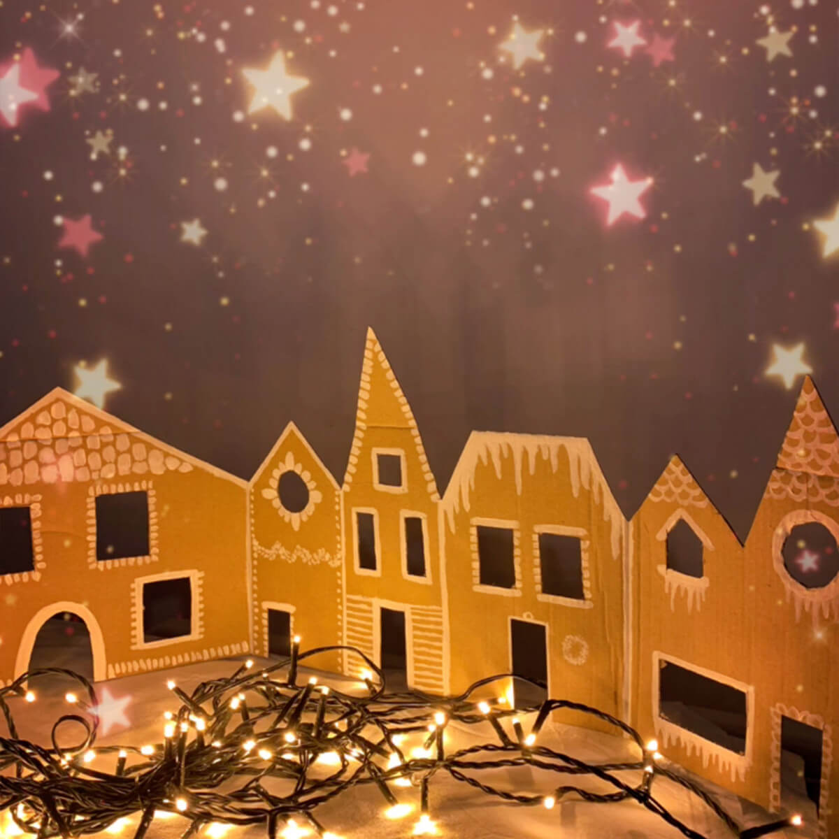Christmas Cardboard Gingerbread House