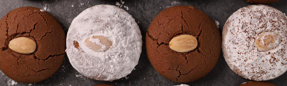 Hot cocoa almond cookies