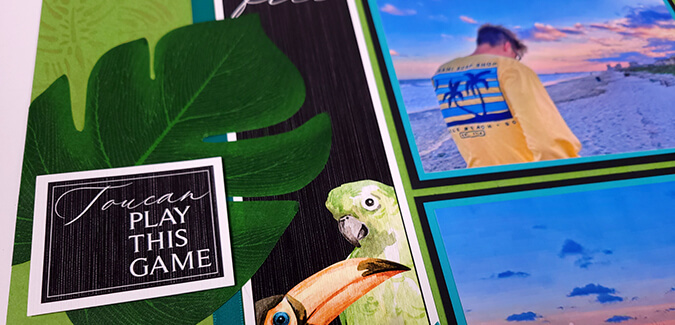 Tropicale Layouts - Add a burst of color to your scrapbook.