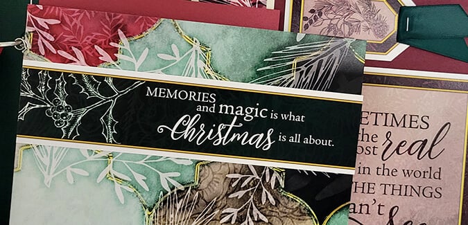 Make a Podium Book to showcase Christmas memories.