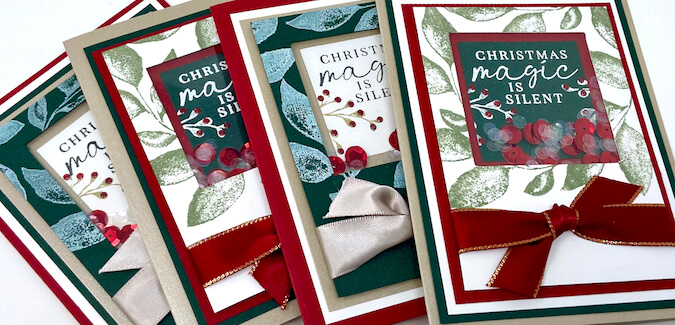 Ever After Shaker Christmas Cards - Ready for the holidays!