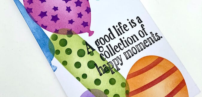 Hooray Balloon Stencil - A tag to celebrate happy moments!