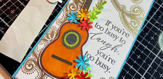 Create a Mariachi Tag with gorgeous gold embossing.