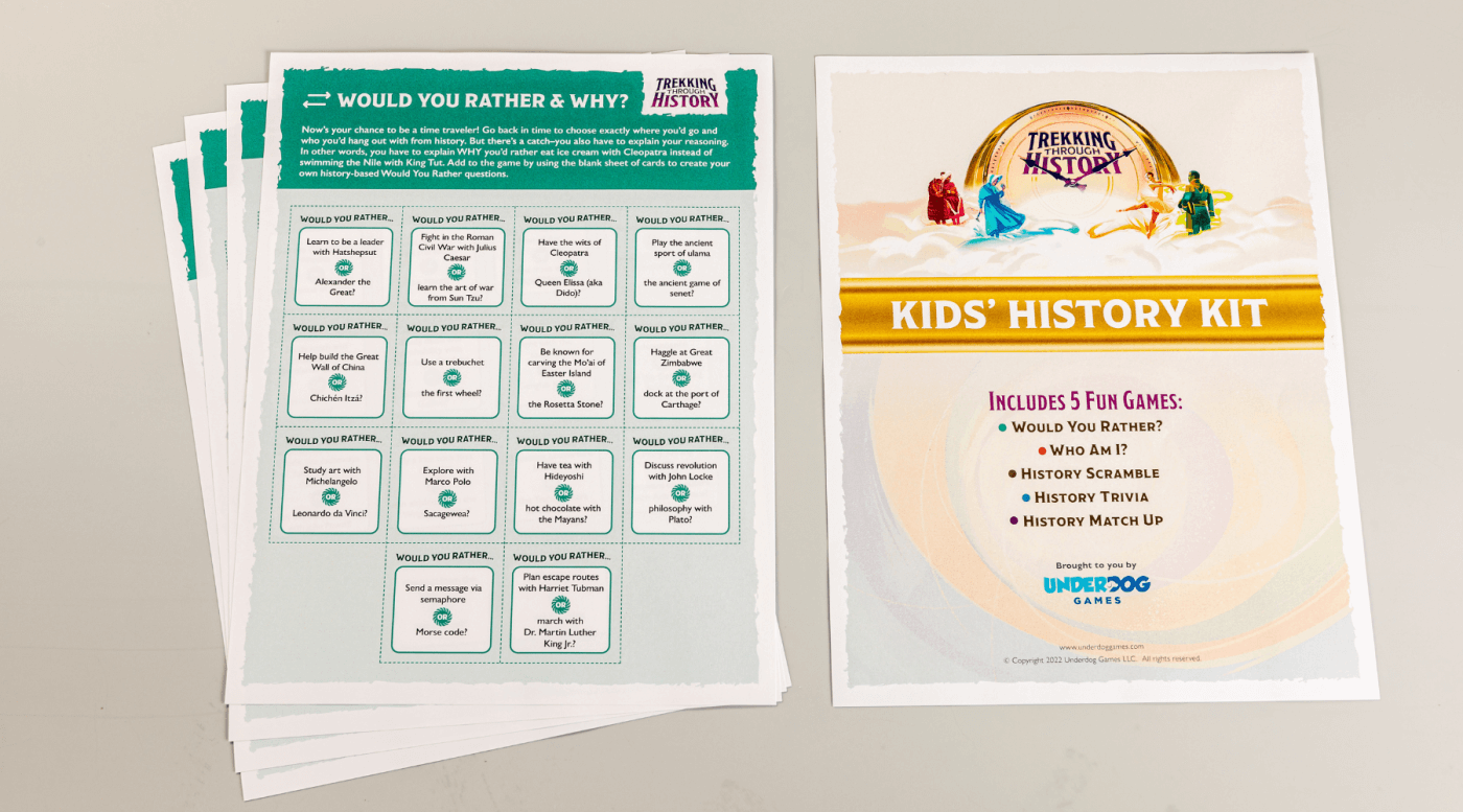 History Games for Kids in Our Kids' History Kit