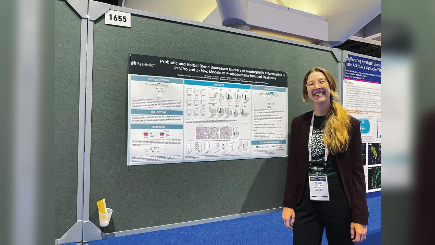 ResBiotic Nutrition Presents New Preclinical Data for resB™ Lung Support at Poster Presentation at Digestive Disease Week 2022