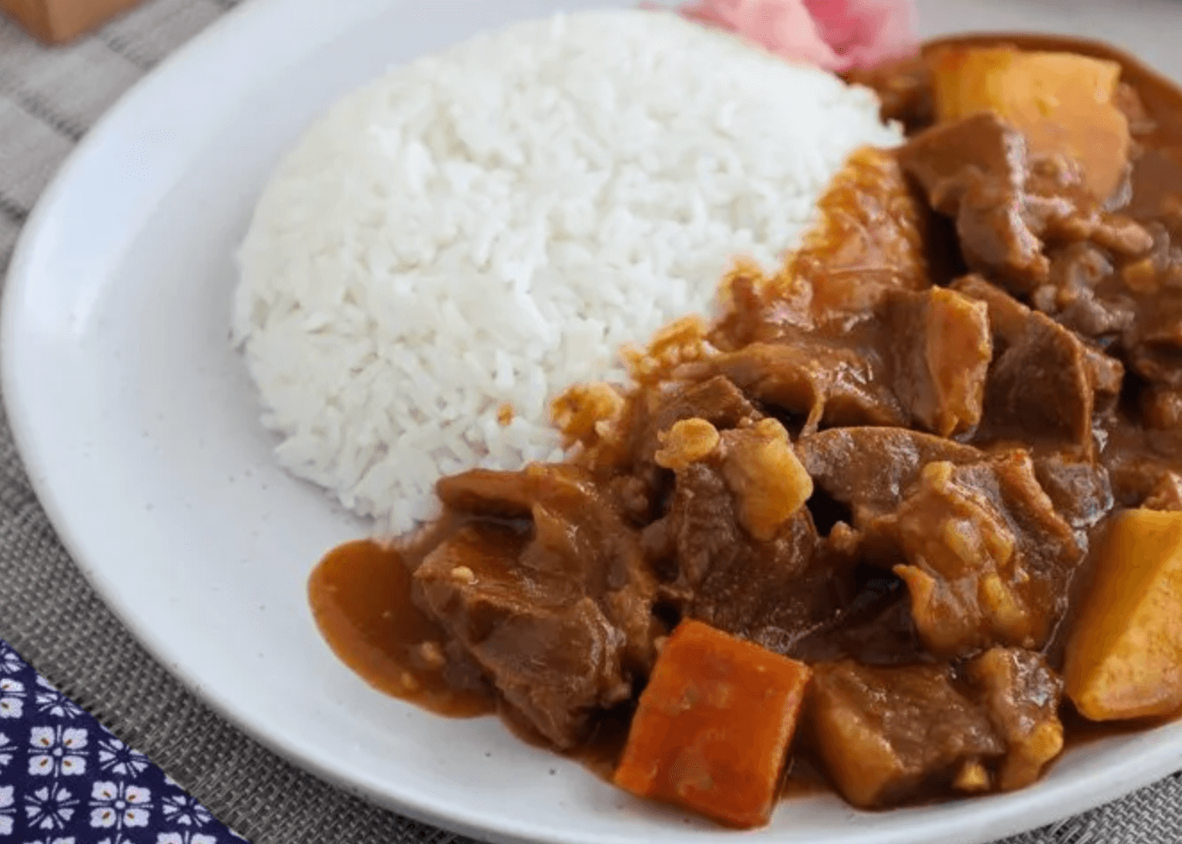 Japanese Beef Curry with White Rice