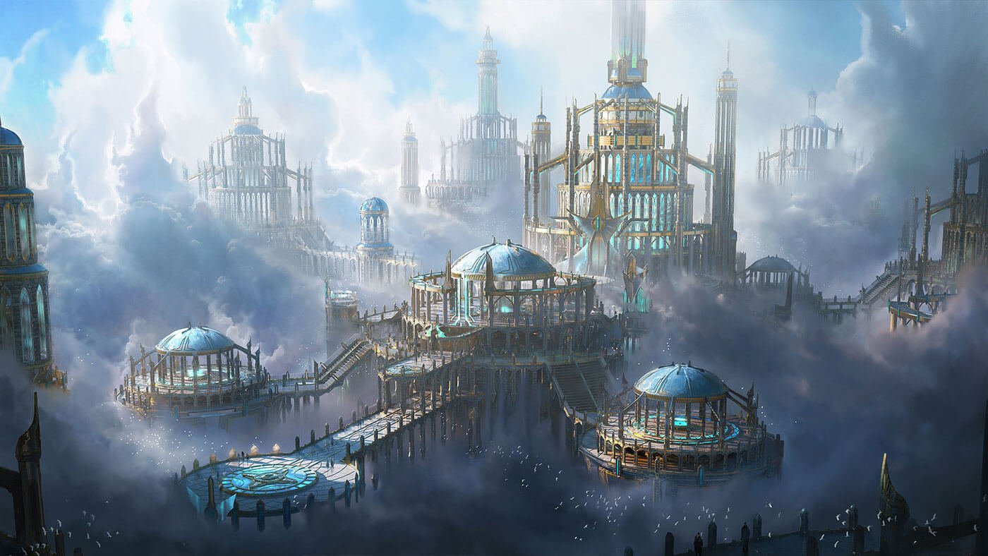 ‘Magic the Gathering’ Artist Creates Epic Cloud Kingdom with 3D Assets