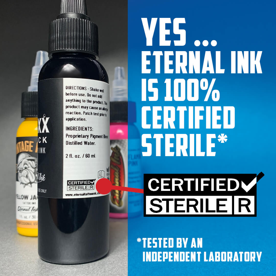 Eternal Ink is Certified Sterile