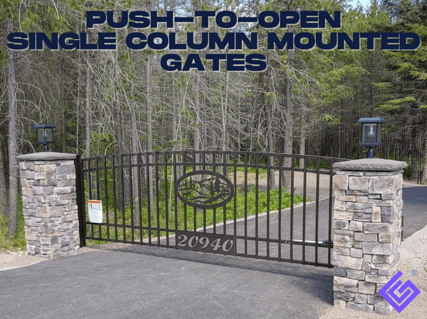 Gate Opener For Push To Open Single Column Mounted Gate
