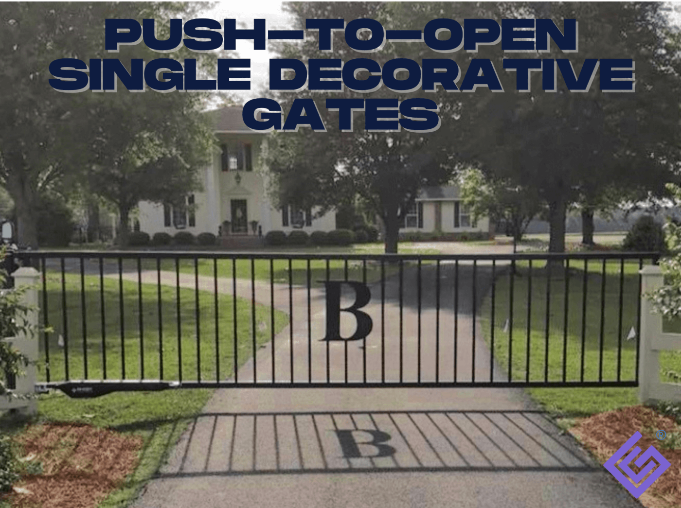 Automatic Gate Openers Push To Open Single Decorative Gates