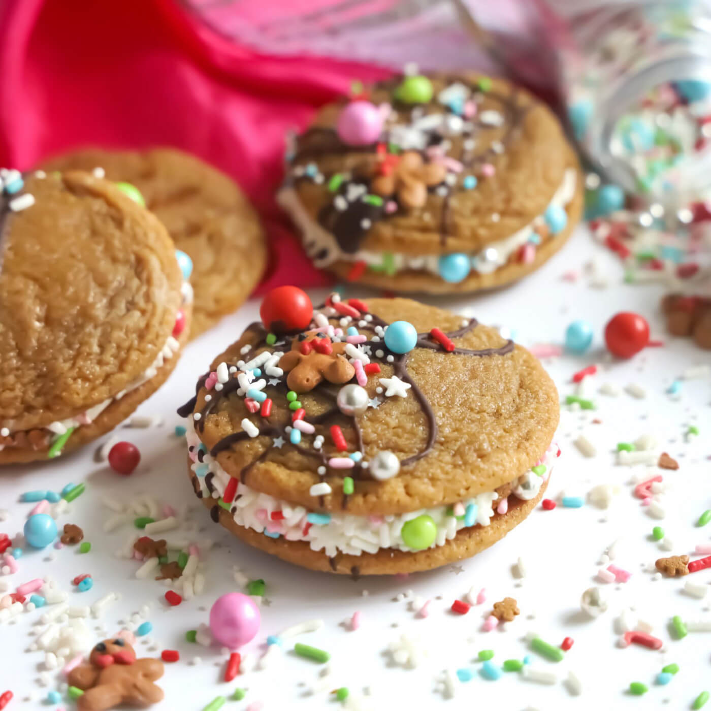 Soft Gingerbread Cookie Sandwiches