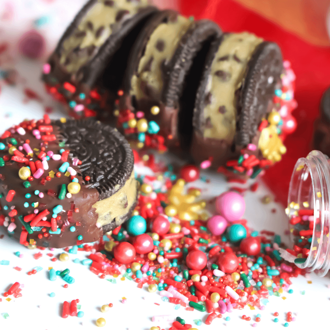 All Wrapped Up Christmas Cookie Dough Sandwiches