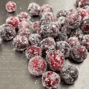 Glittery Sugared Cranberries