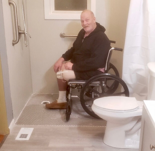 FREEDOM FOR CHRISTMAS! Accessible Bathroom for Vietnam War Veteran and Amputee