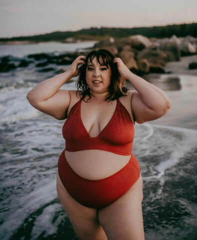 picture of Alicia Mccarvell in a red bikini