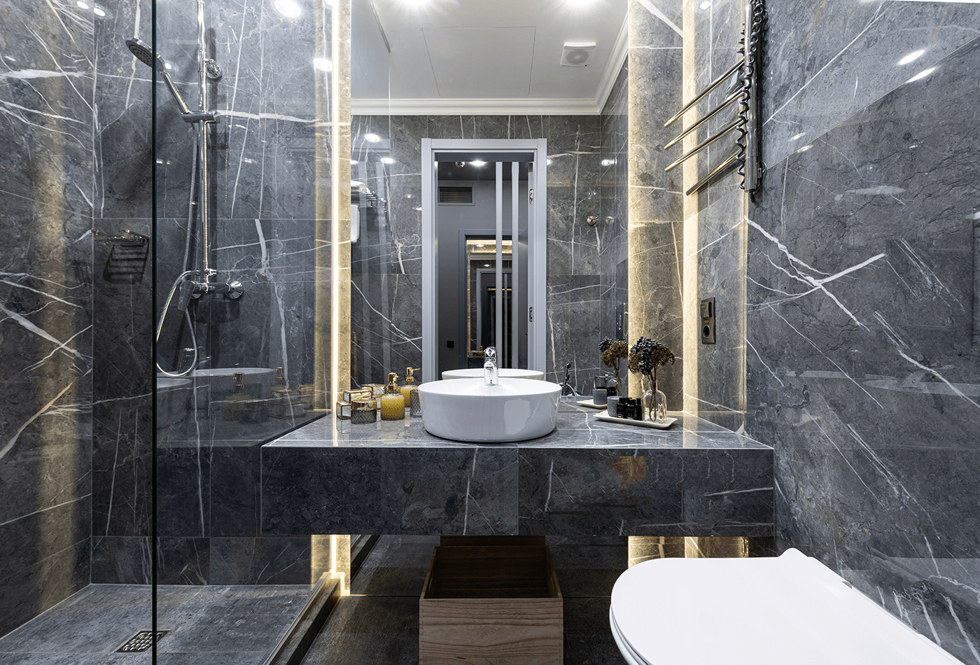 A Timeless and Elegant Black Granite Kitchen and Bathroom?