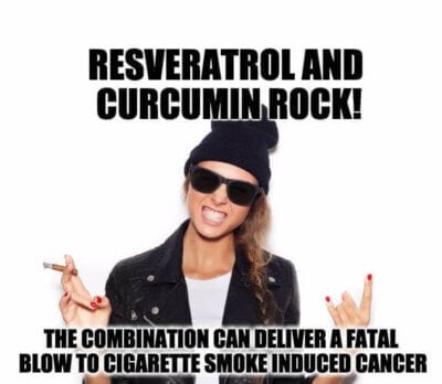 Resveratrol And Curcumin Synergy, Kills Cigarette Smoke Induced Cancer Better