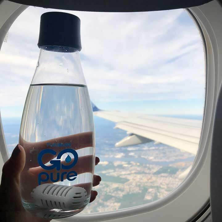 On Plane Reusable Water Bottle Filter Gopure