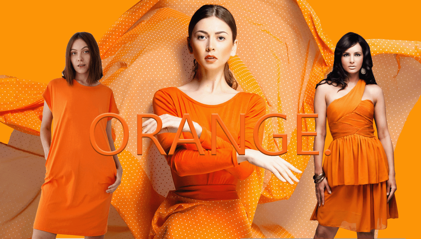 orange dress womens