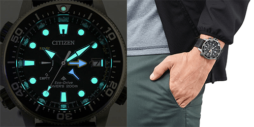 a man casually styling the Citizen Eco Drive Promaster Watch