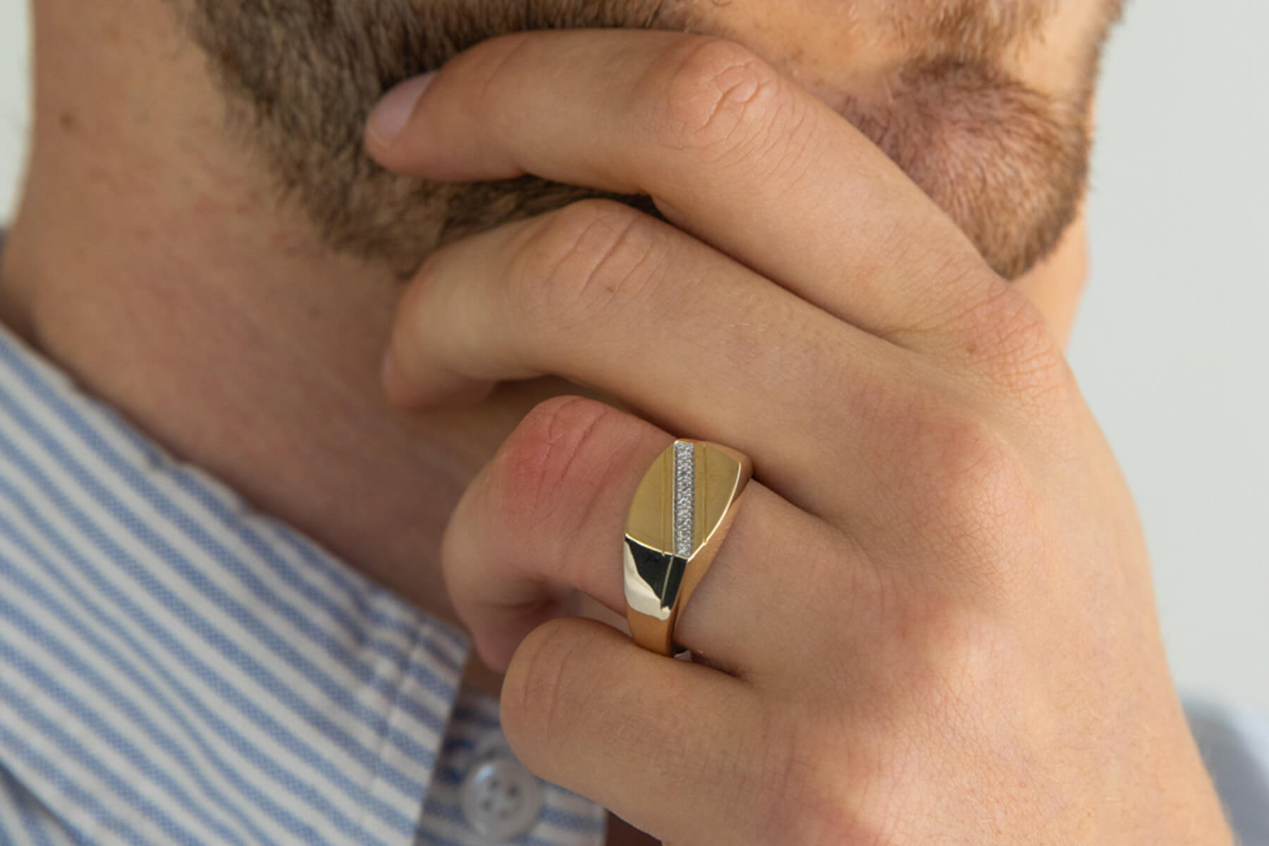 Men's Engagement Rings On Hand Look Book 
