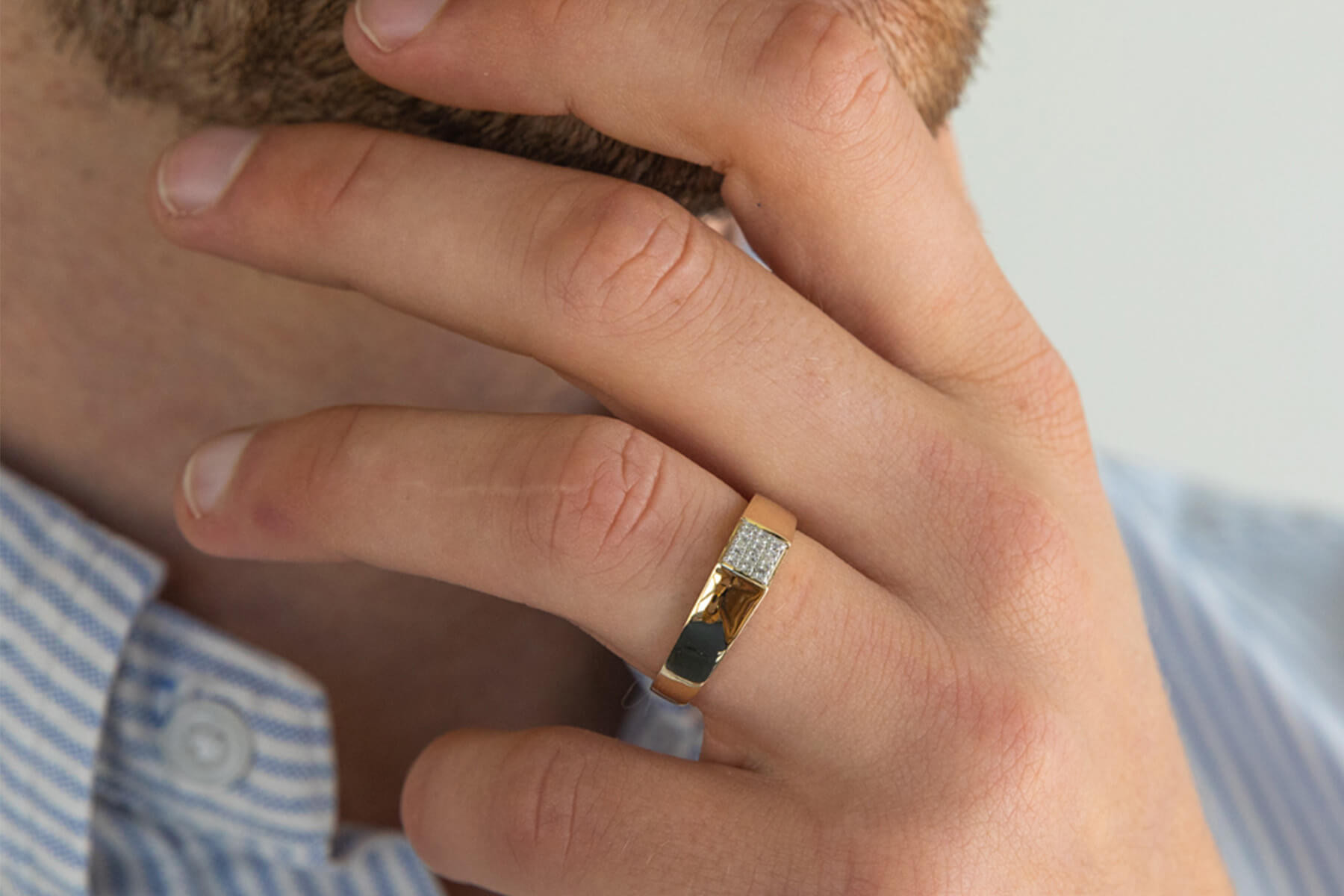 Men's Engagement Rings On Hand Look Book 