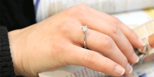 what is a lab grown diamond - like the one in the ring on this woman's hand