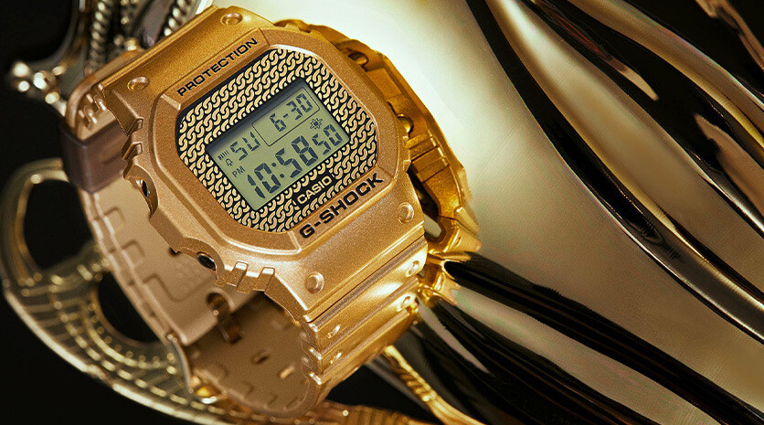 Step Up Your Street Style Game With The New G-Shock DWE5600HG-1 Gold Chain Watch | Story & Inspiration