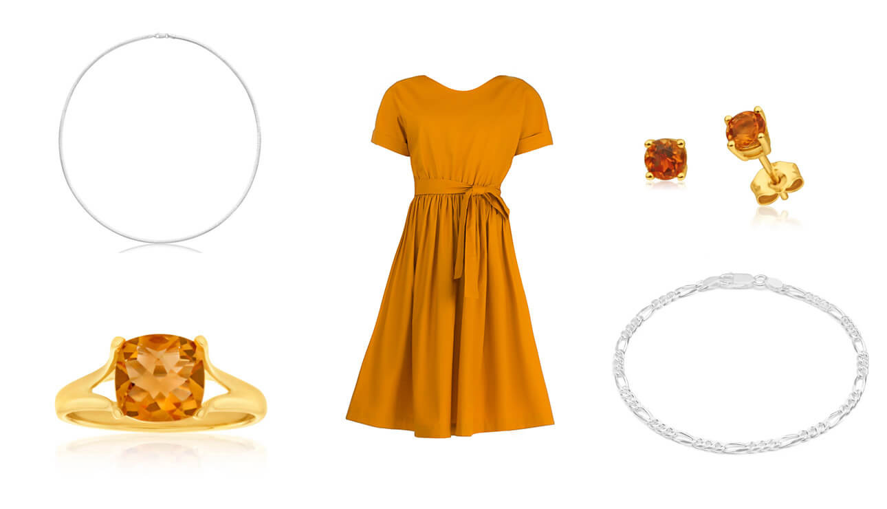 how to accessorise an orange dress: simplicities and sticking with orange
