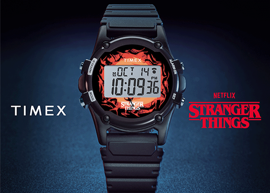 Stranger Things Timex Watches. Timex Atlantis with Stranger Things artwork. 