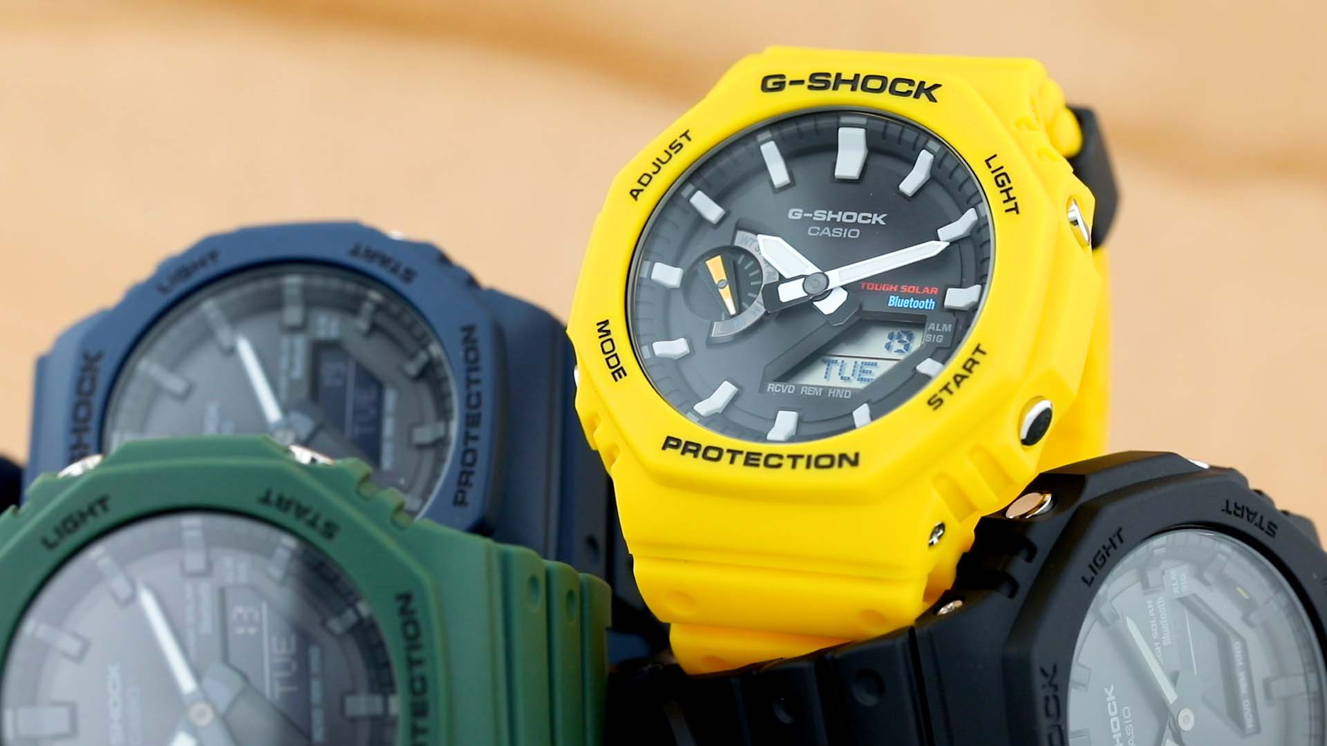 G-Shock CasiOak Solar + Bluetooth Watches. New Bluetooth & Solar Models.