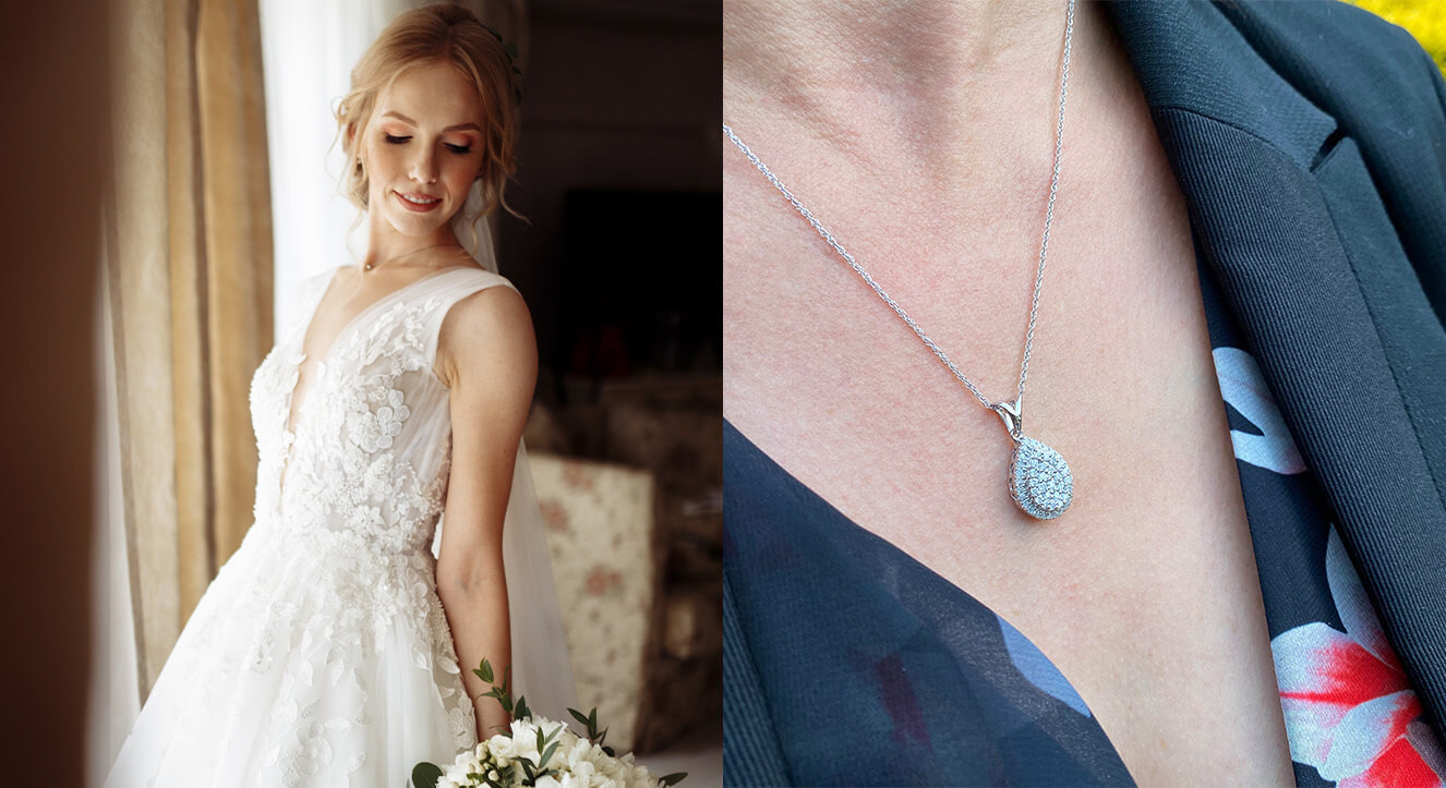 What Jewellery To Wear With Your Wedding Dress? A Guide | V-Neck Dress 