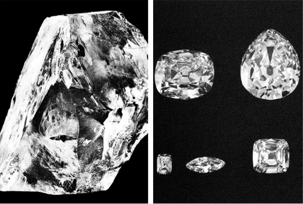 facts about diamonds - the cullinan diamond is the largest gem-quality diamond ever found and was broken and shaped into several large diamonds now in the British crown jewels
