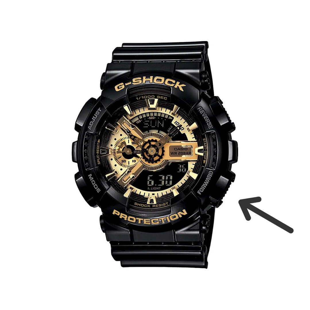 how to change time g-shock: forward