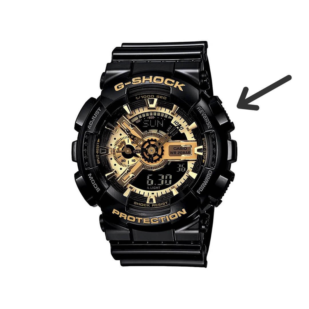 how to change time g-shock: reverse