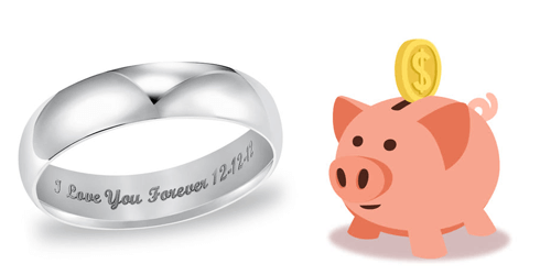 How to save for an engagement ring: start a savings jar or piggy bank!